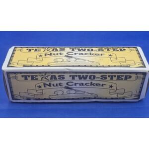 Texas Two-Step Nut Cracker Wood Steel 8" Long in Original Box